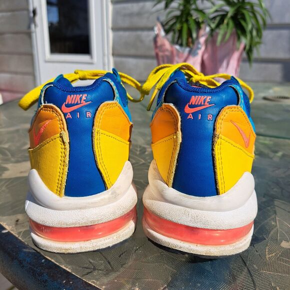 NIKE AIR MAX 95 GS SNEAKERS WOMENS SIZE 5.5 Y FLASH CRIMSON LAGOON 90'S MASHUP - Picture 5 of 9